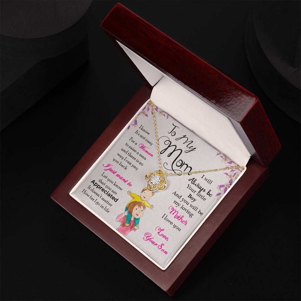 To My Mom, Will Always Be Your Little Boy - Infinite Love Necklace