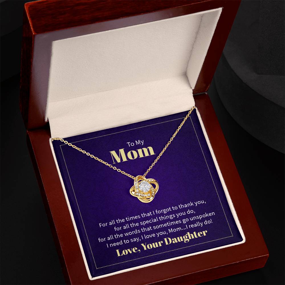 To My Mom, I Need to Say - Infinite Love Necklace