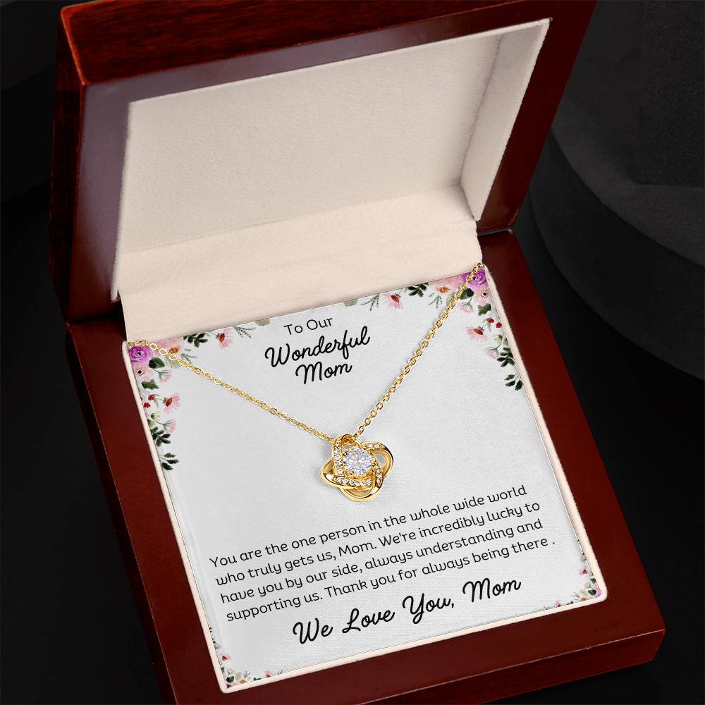 To Our Wonderful Mom, The One Person - Infinite Love Necklace