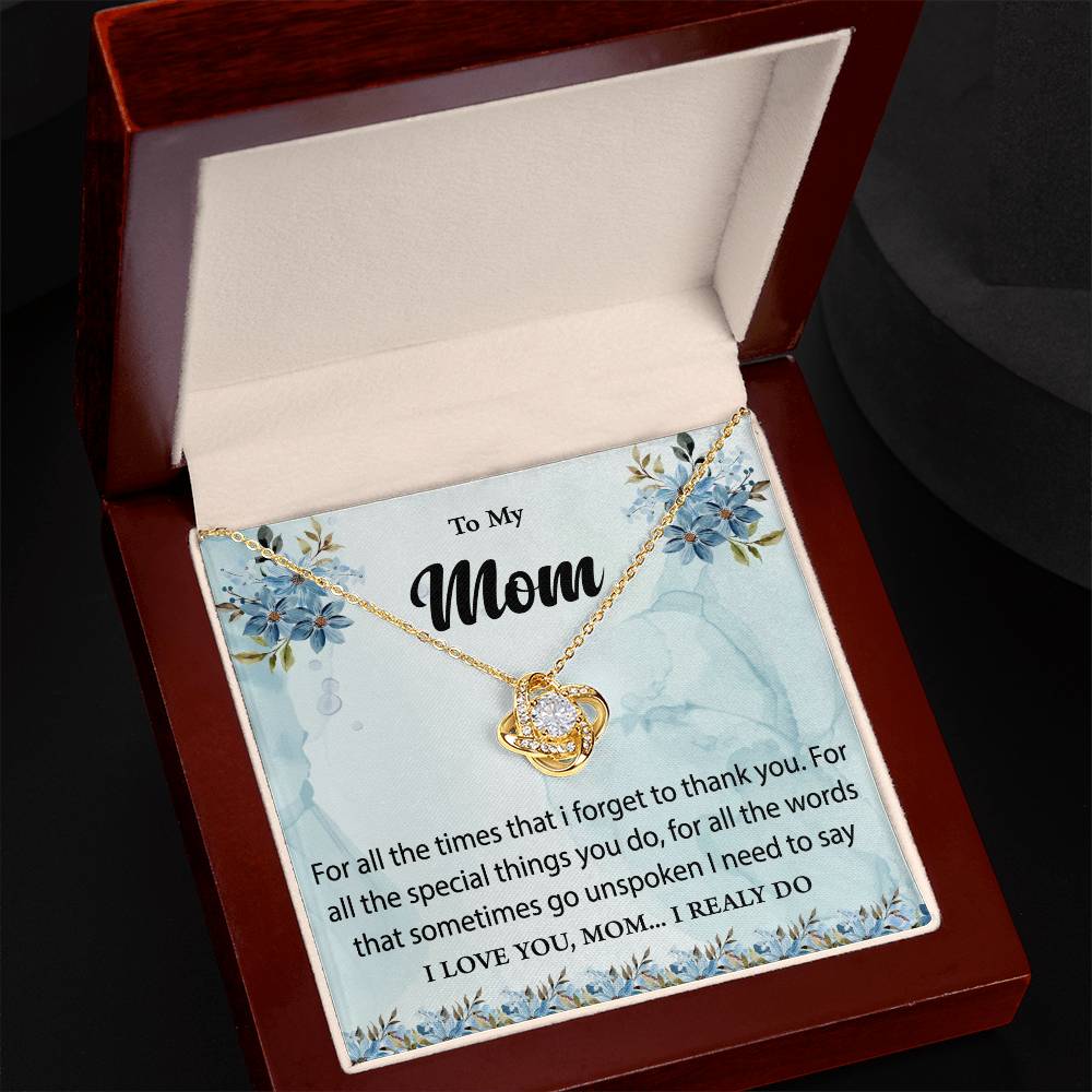 To My Mom, For all the Times - Infinite Love Necklace