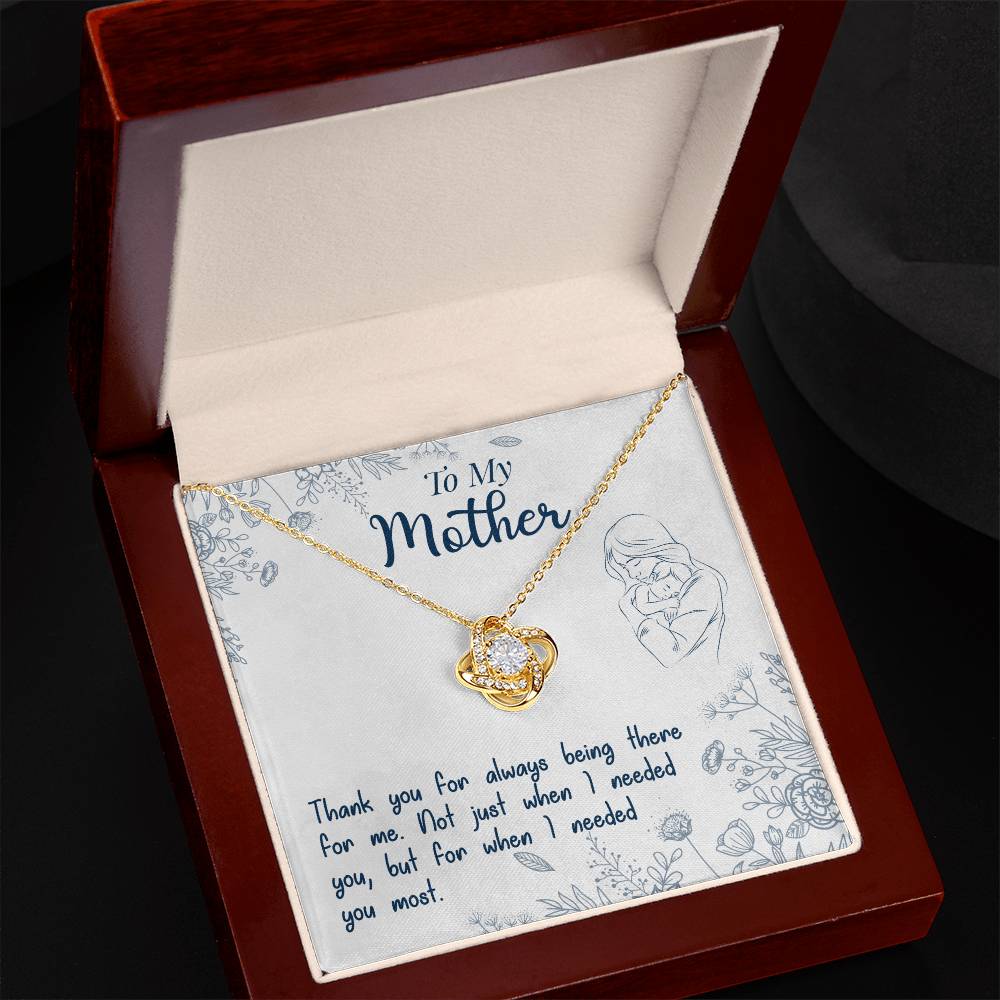 To My Mother, Thank You For Always Being There - Infinite Love Necklace