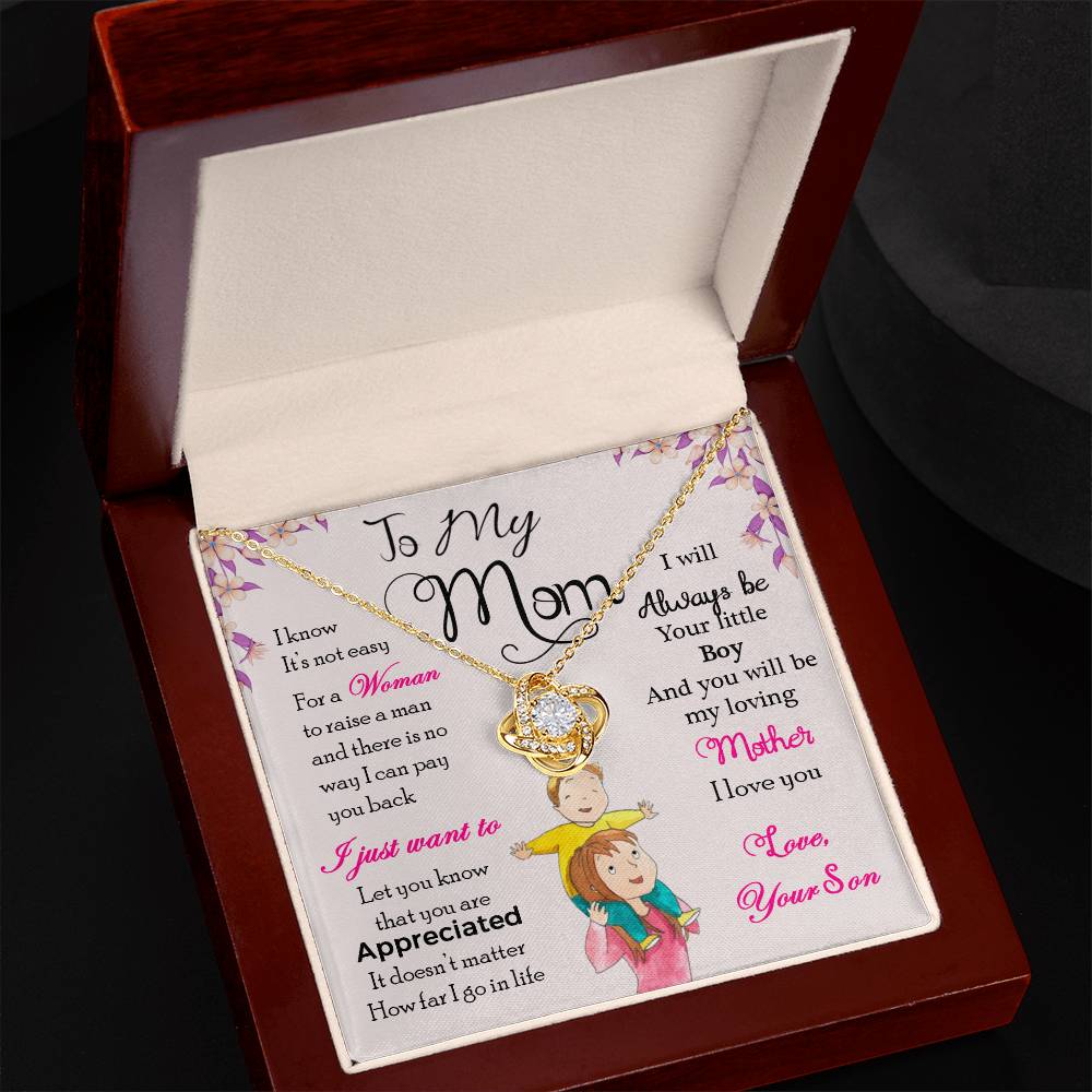 To My Mom, Will Always Be Your Little Boy - Infinite Love Necklace