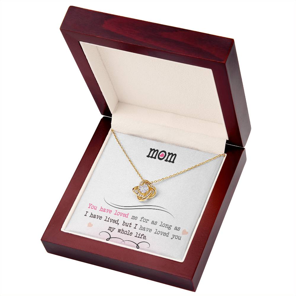 To My Mom, I Loved You My Whole Life - Infinite Love Necklace