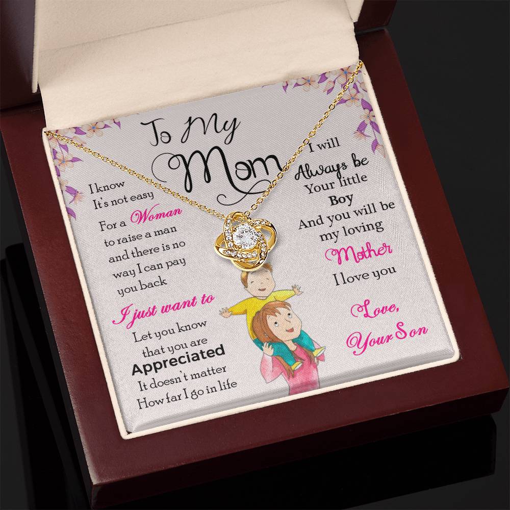 To My Mom, Will Always Be Your Little Boy - Infinite Love Necklace