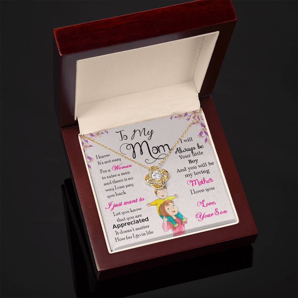 To My Mom, Will Always Be Your Little Boy - Infinite Love Necklace