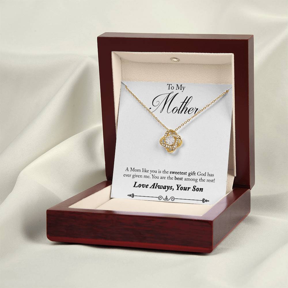 To My Mother, Sweetest Gift - Infinite Love Necklace