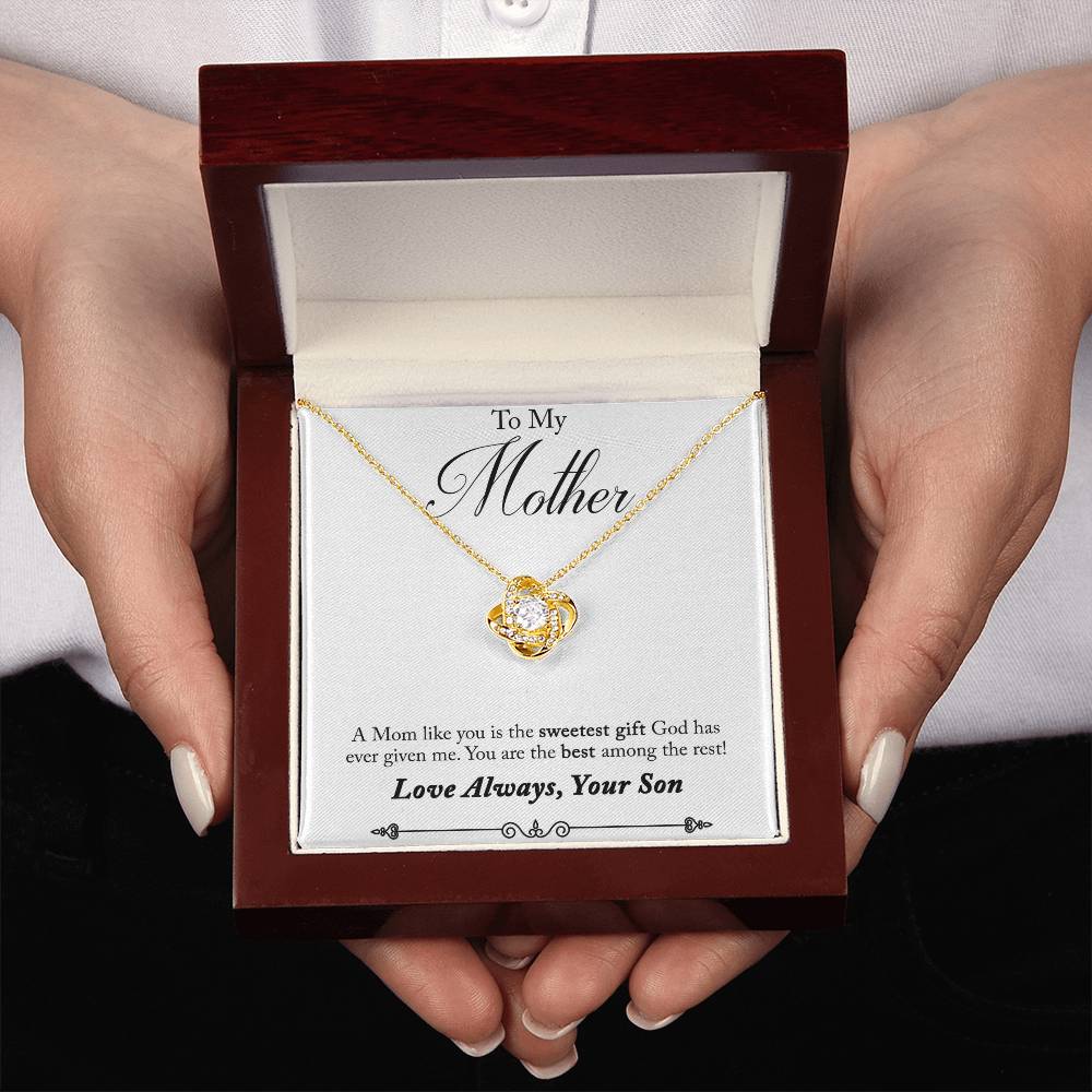 To My Mother, Sweetest Gift - Infinite Love Necklace