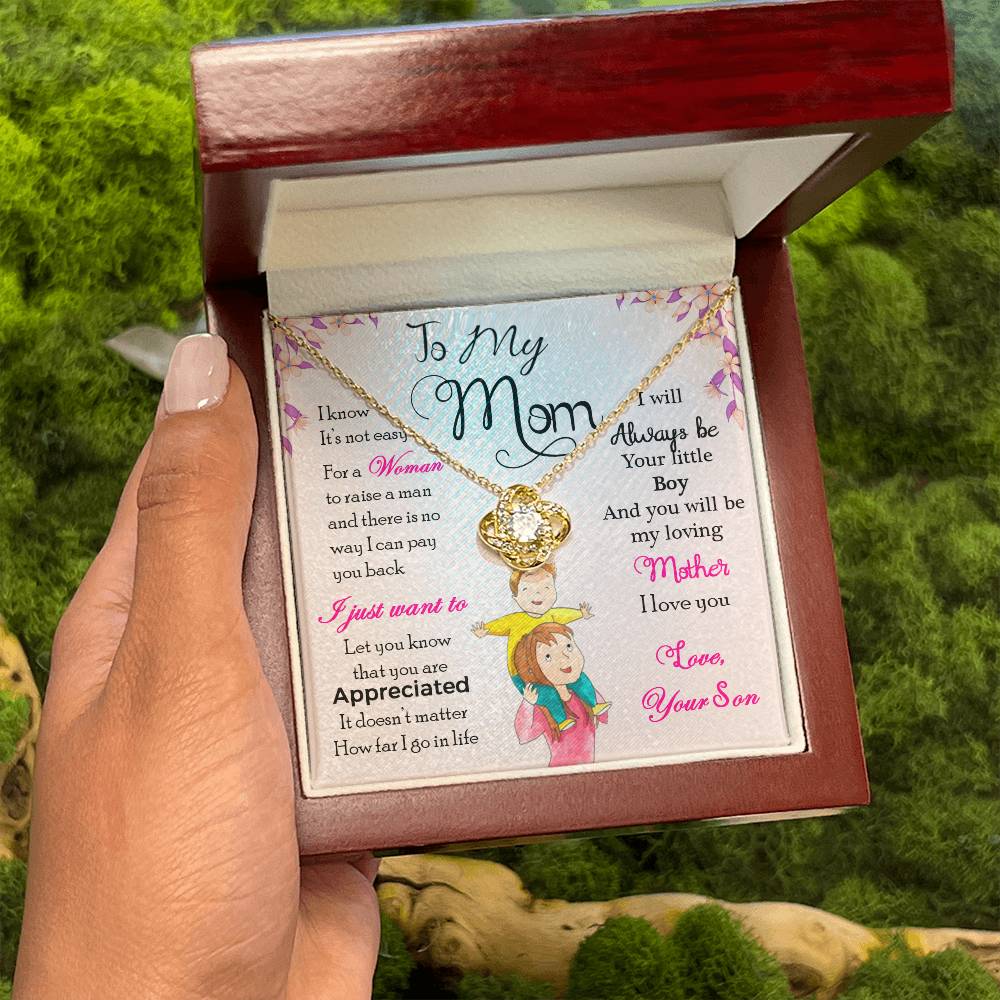 To My Mom, Will Always Be Your Little Boy - Infinite Love Necklace