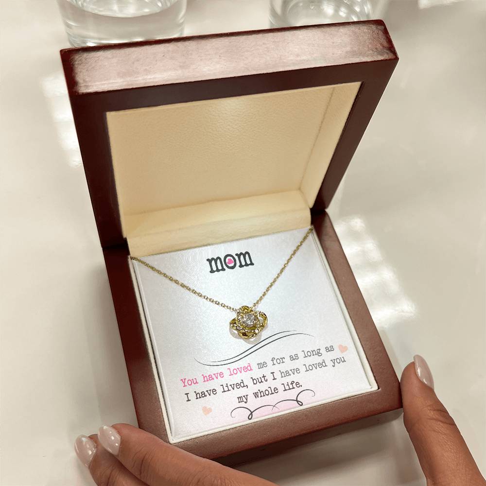 To My Mom, I Loved You My Whole Life - Infinite Love Necklace