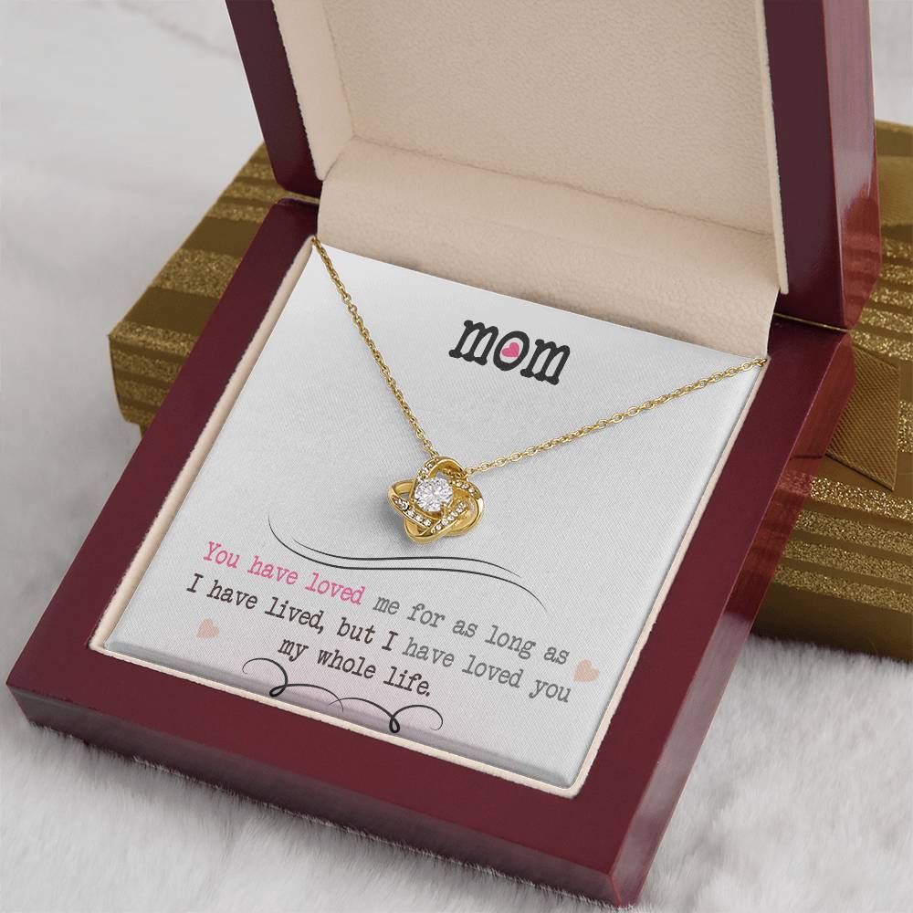 To My Mom, I Loved You My Whole Life - Infinite Love Necklace