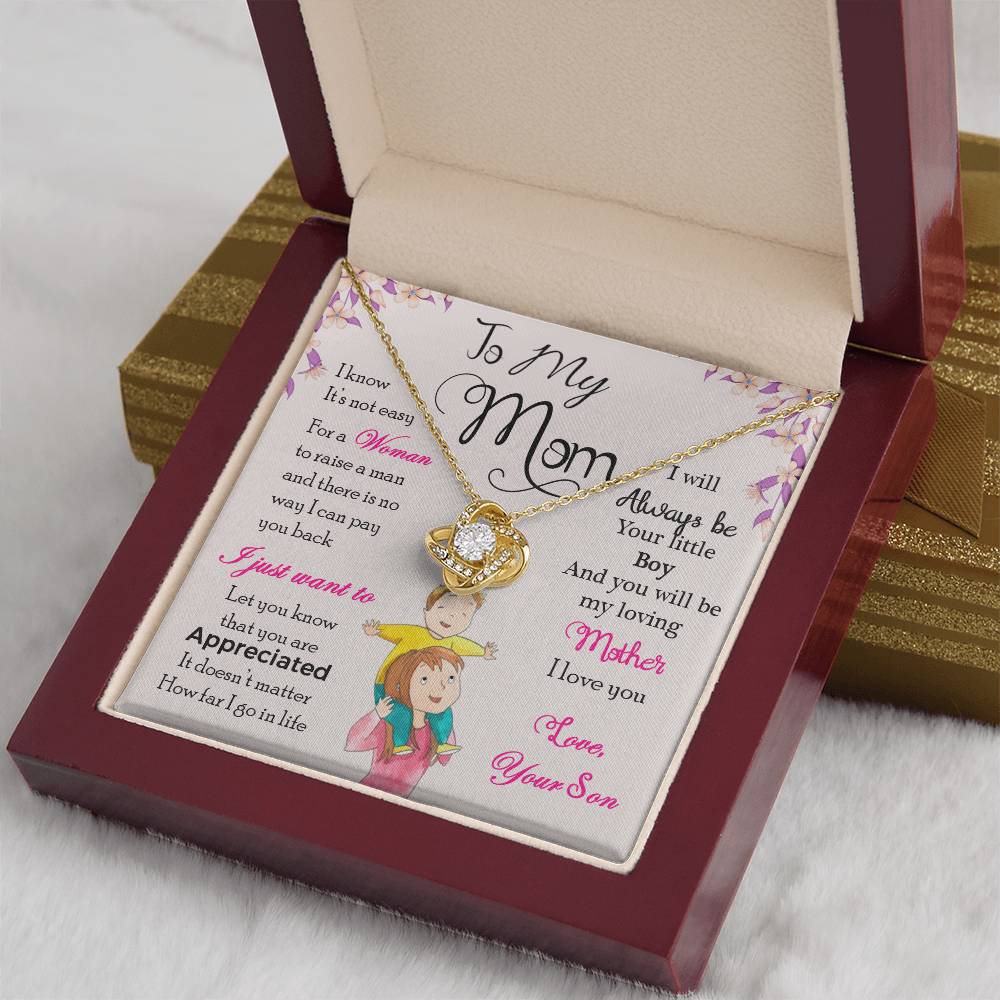 To My Mom, Will Always Be Your Little Boy - Infinite Love Necklace