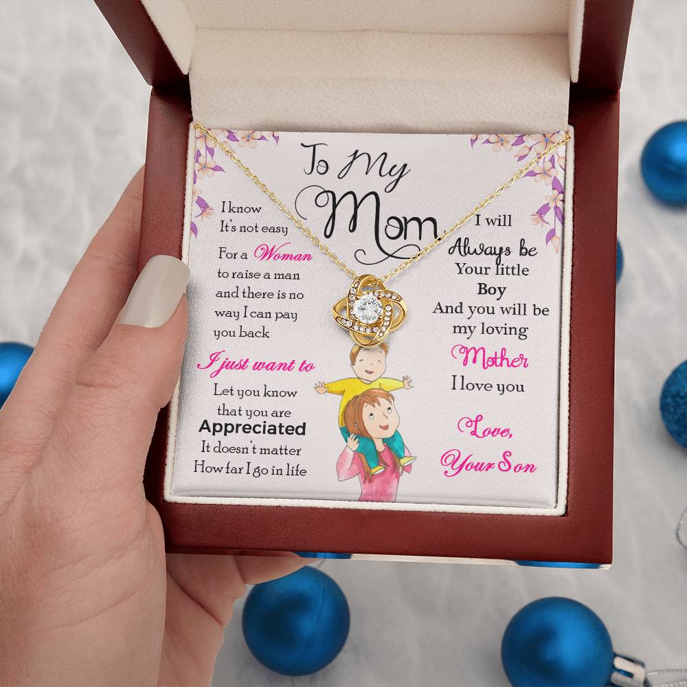 To My Mom, Will Always Be Your Little Boy - Infinite Love Necklace