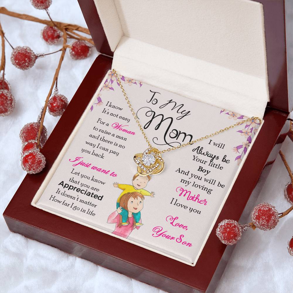 To My Mom, Will Always Be Your Little Boy - Infinite Love Necklace