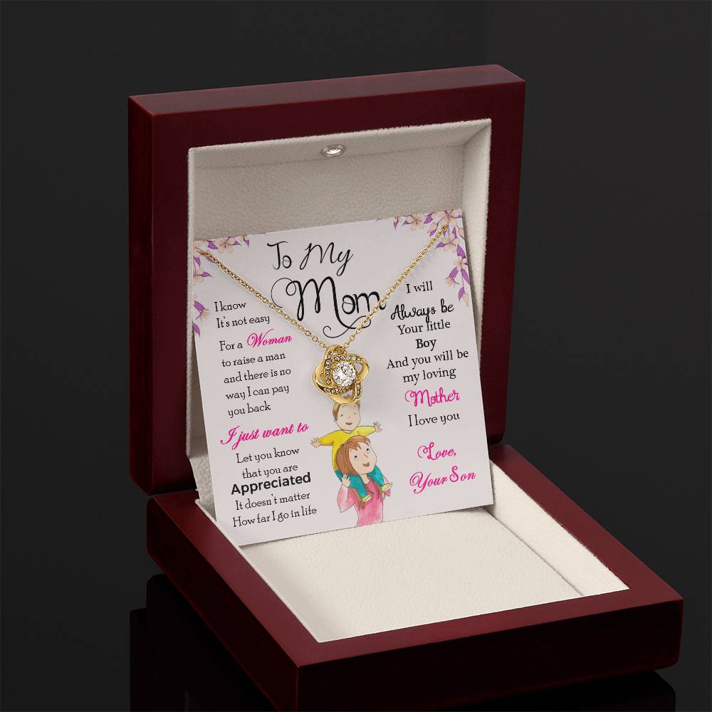 To My Mom, Will Always Be Your Little Boy - Infinite Love Necklace