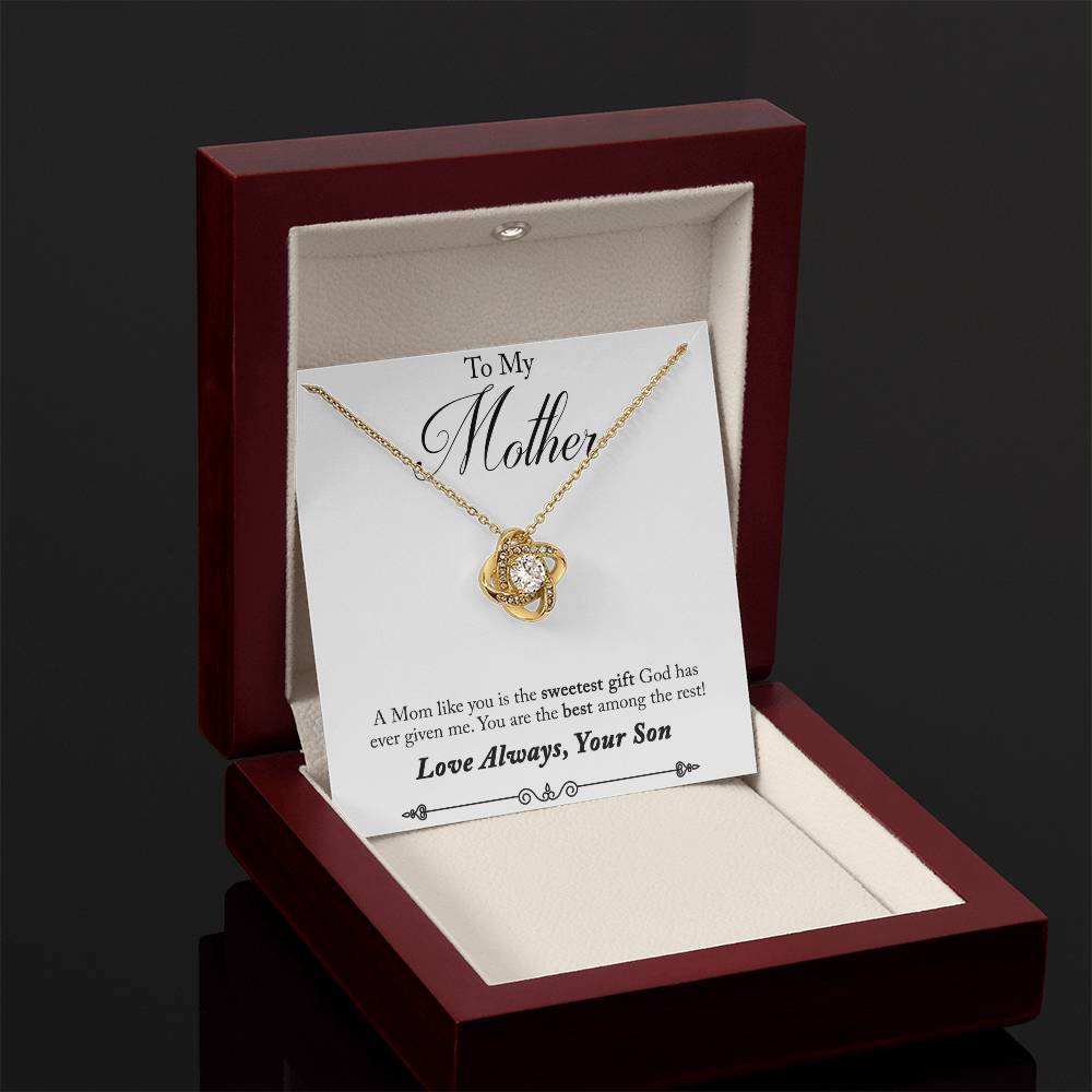 To My Mother, Sweetest Gift - Infinite Love Necklace