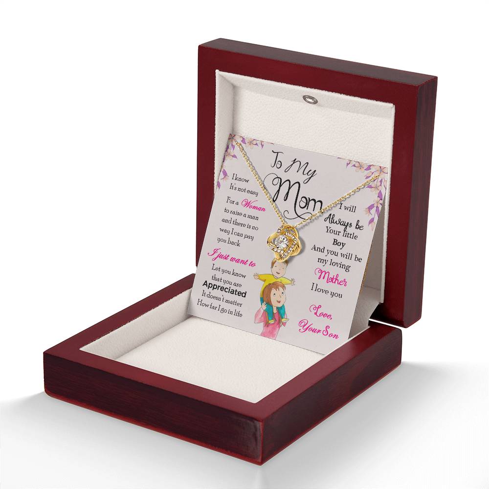 To My Mom, Will Always Be Your Little Boy - Infinite Love Necklace