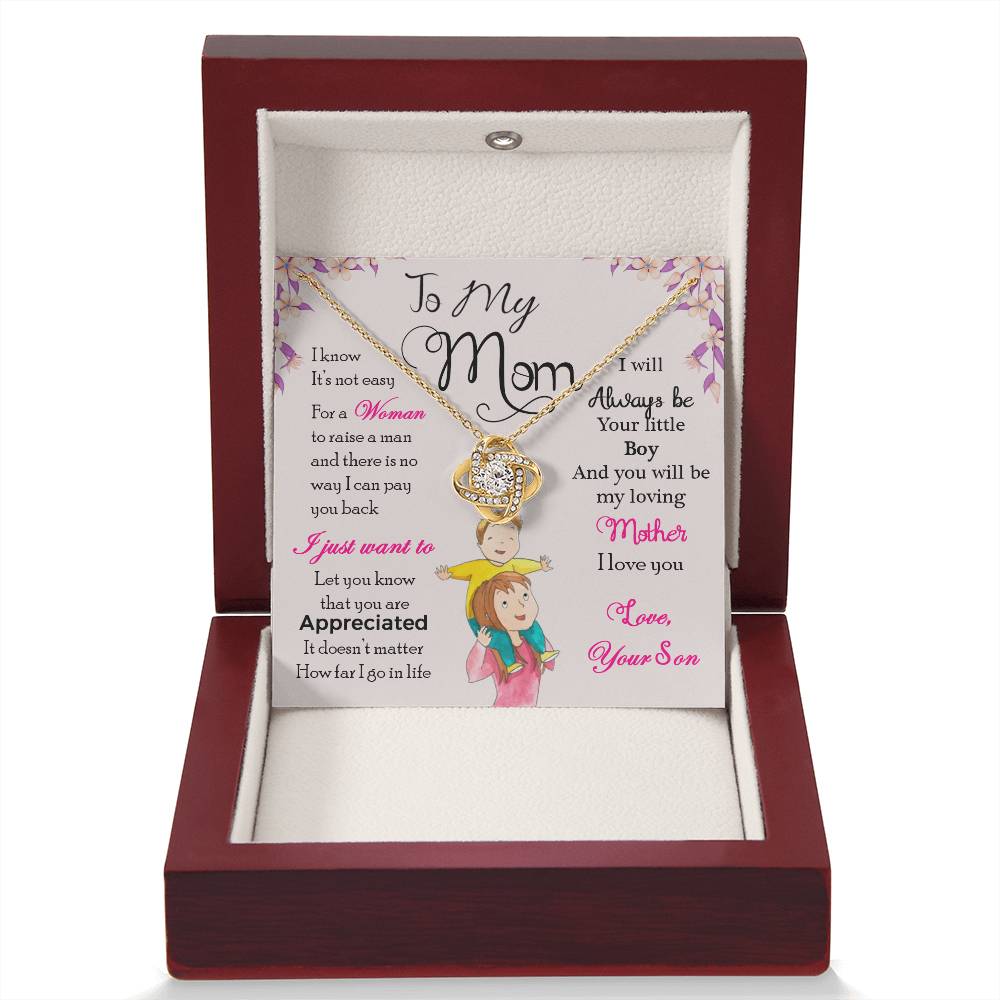 To My Mom, Will Always Be Your Little Boy - Infinite Love Necklace