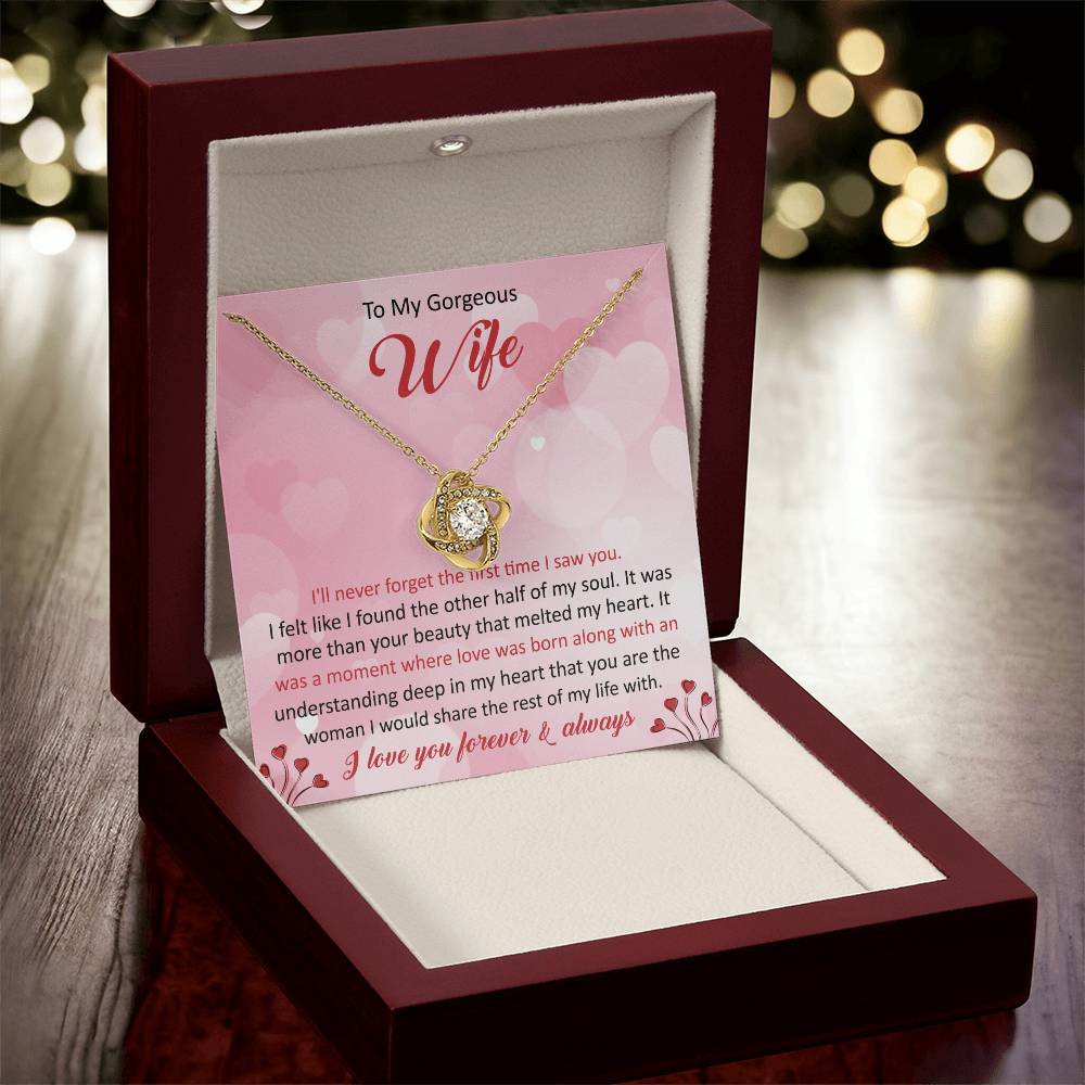 To my gorgeous wife, I'll never forget - Infinite Harmony Necklace