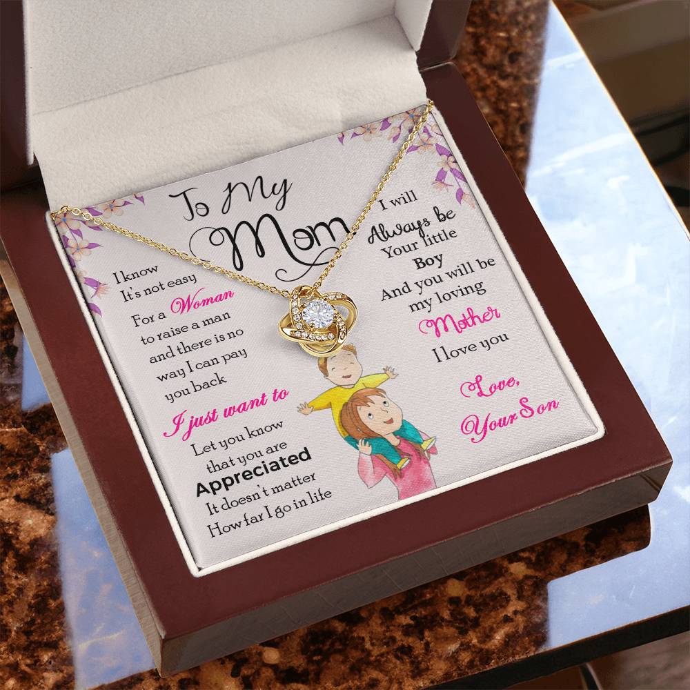 To My Mom, Will Always Be Your Little Boy - Infinite Love Necklace