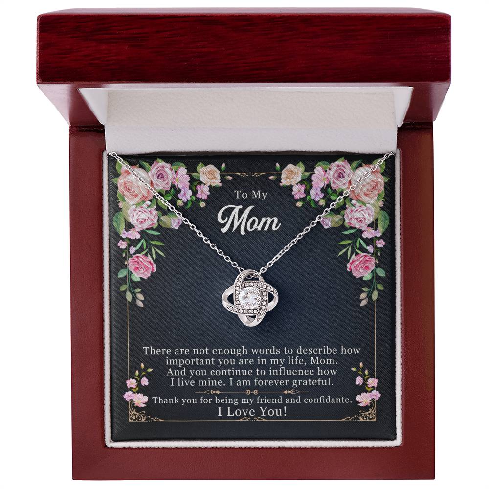 To My Mom, Thank You For Being My Friend - Infinite Love Necklace