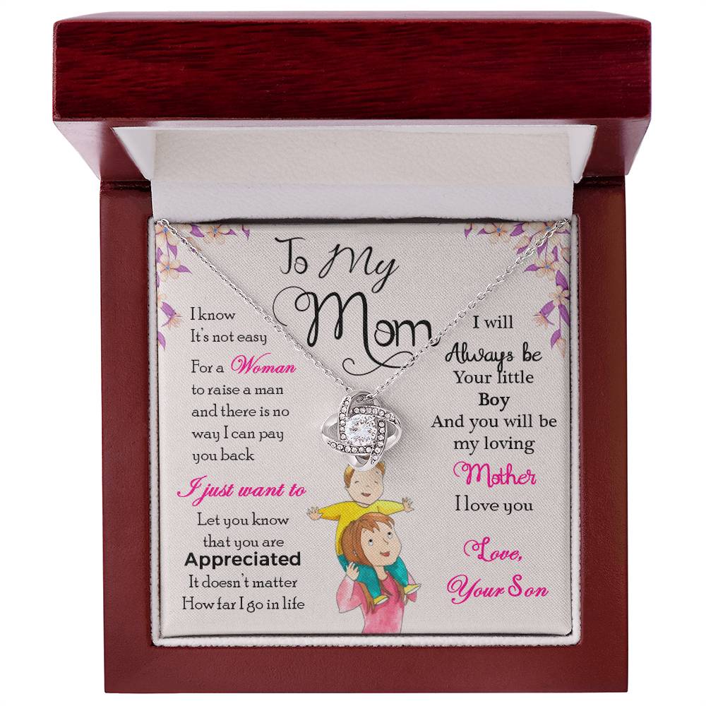 To My Mom, Will Always Be Your Little Boy - Infinite Love Necklace