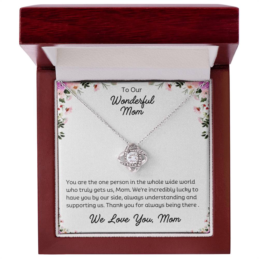 To Our Wonderful Mom, The One Person - Infinite Love Necklace