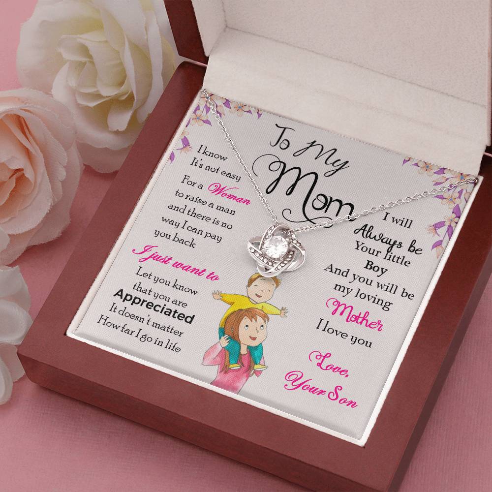 To My Mom, Will Always Be Your Little Boy - Infinite Love Necklace