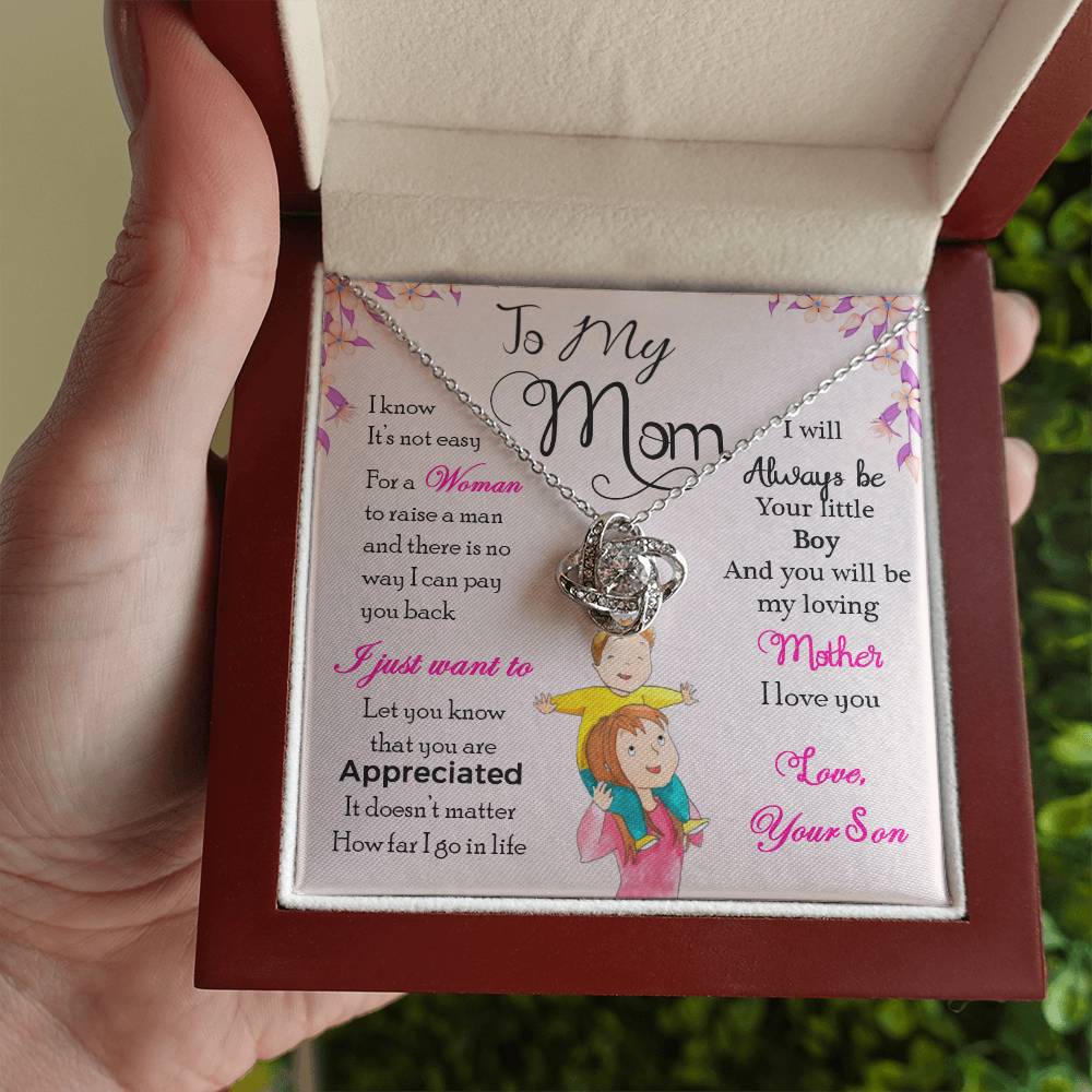 To My Mom, Will Always Be Your Little Boy - Infinite Love Necklace