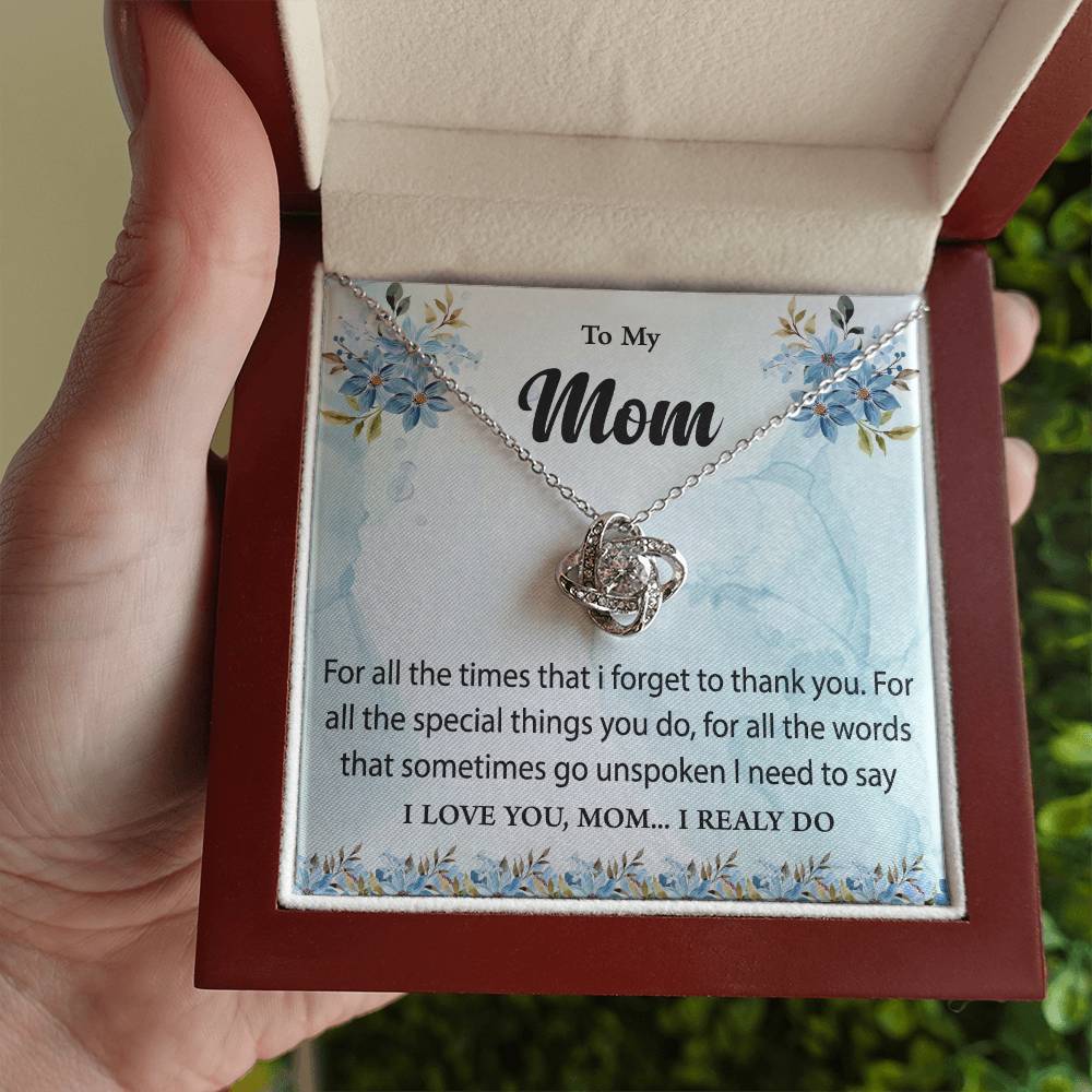 To My Mom, For all the Times - Infinite Love Necklace