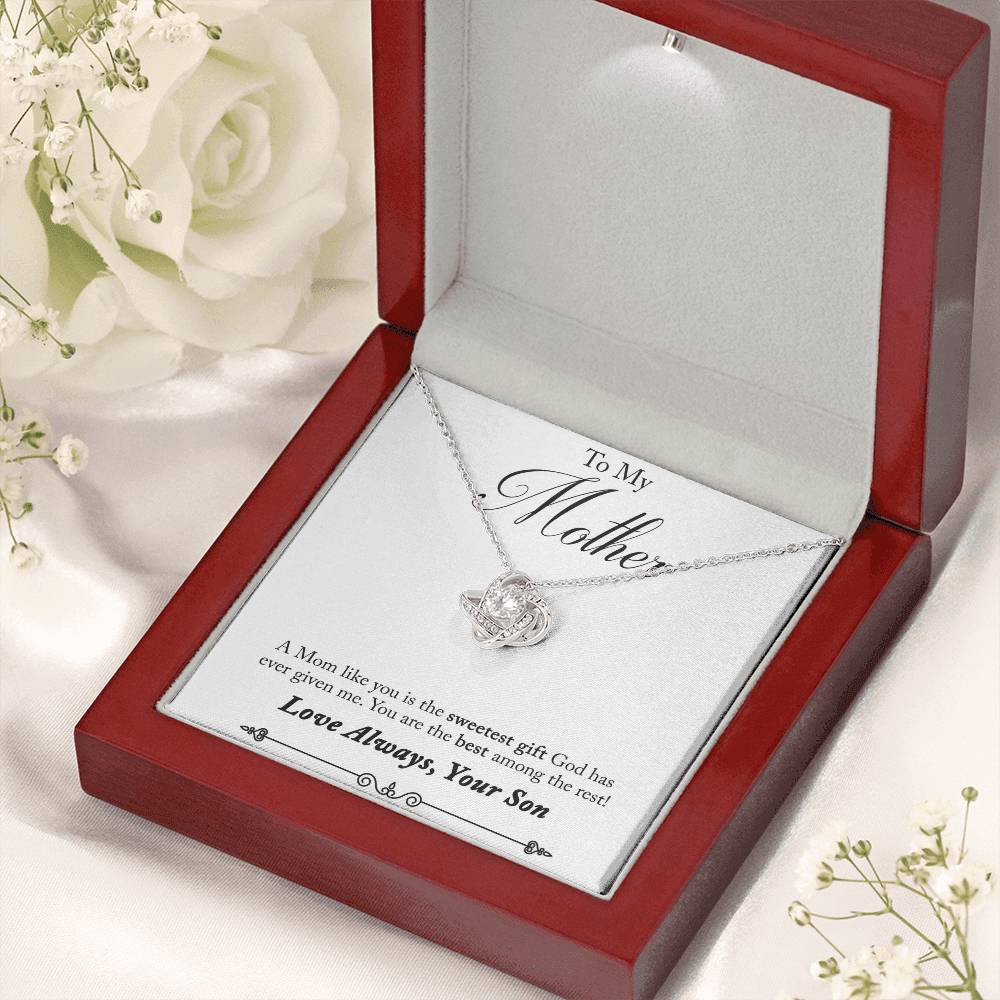 To My Mother, Sweetest Gift - Infinite Love Necklace