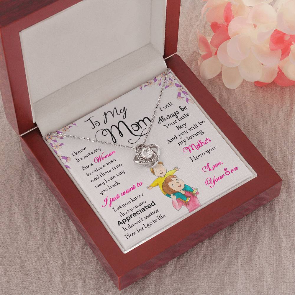 To My Mom, Will Always Be Your Little Boy - Infinite Love Necklace