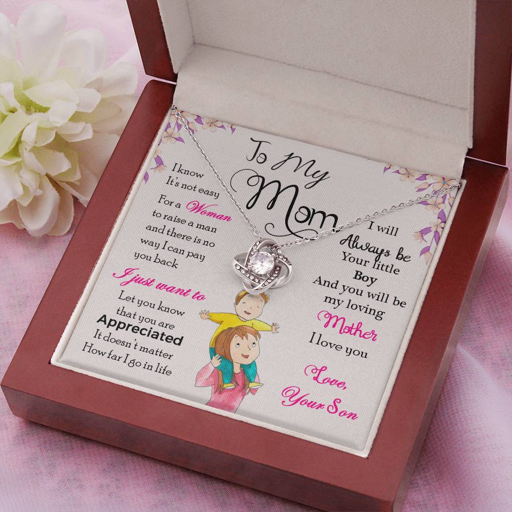 To My Mom, Will Always Be Your Little Boy - Infinite Love Necklace