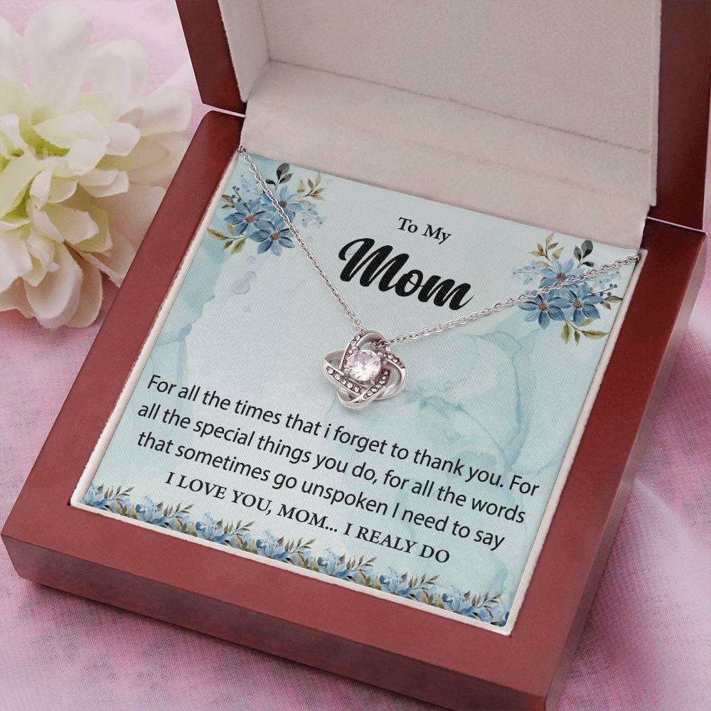 To My Mom, For all the Times - Infinite Love Necklace