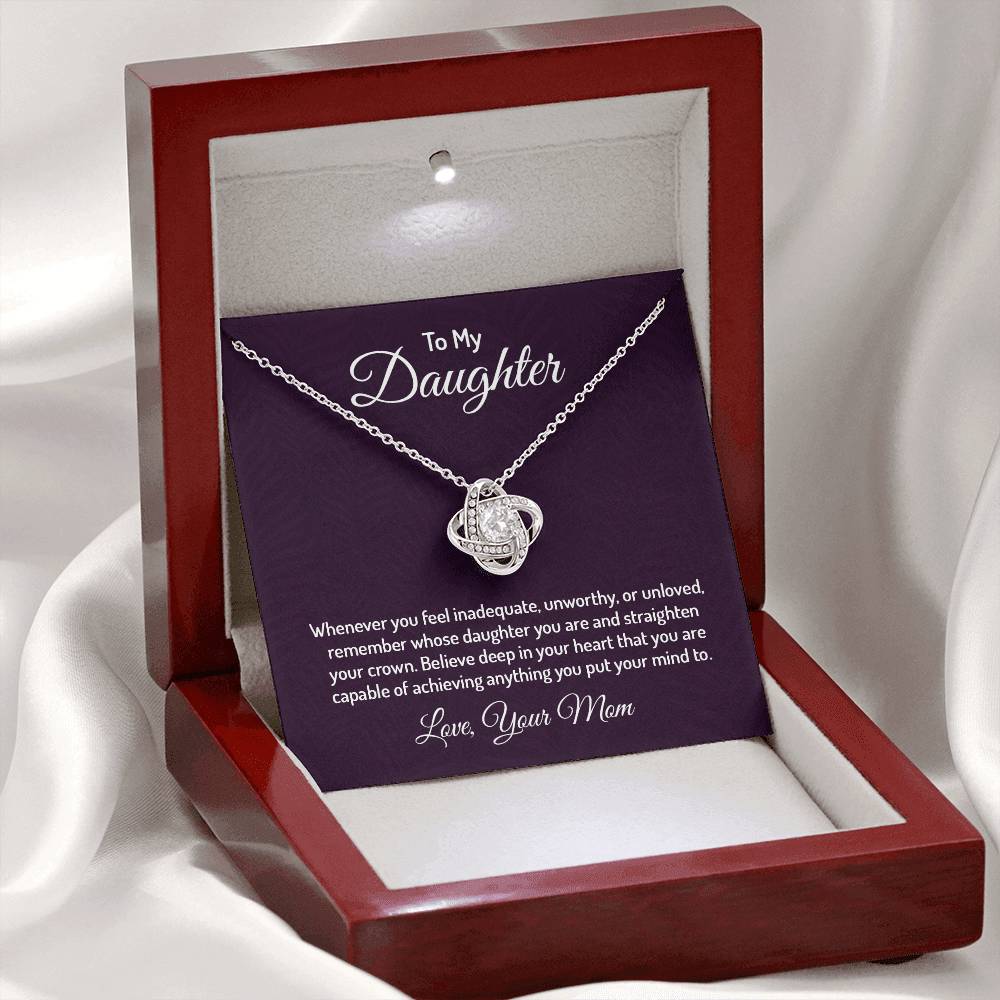 To My Lovely Daughter, In Your Heart - Infinite Love Necklace