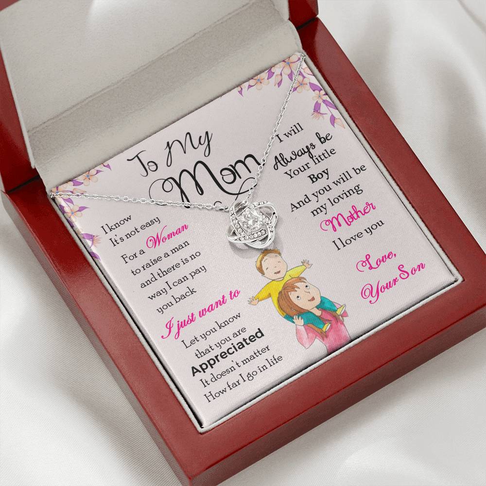 To My Mom, Will Always Be Your Little Boy - Infinite Love Necklace