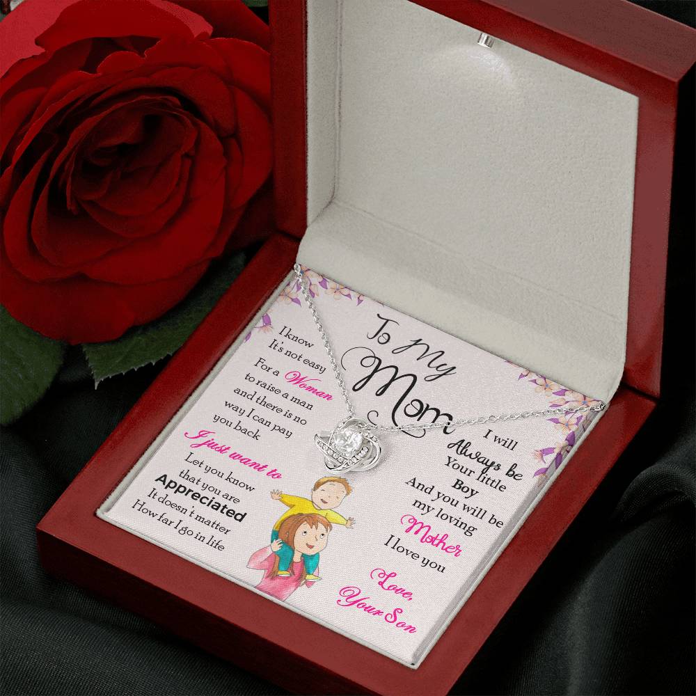 To My Mom, Will Always Be Your Little Boy - Infinite Love Necklace