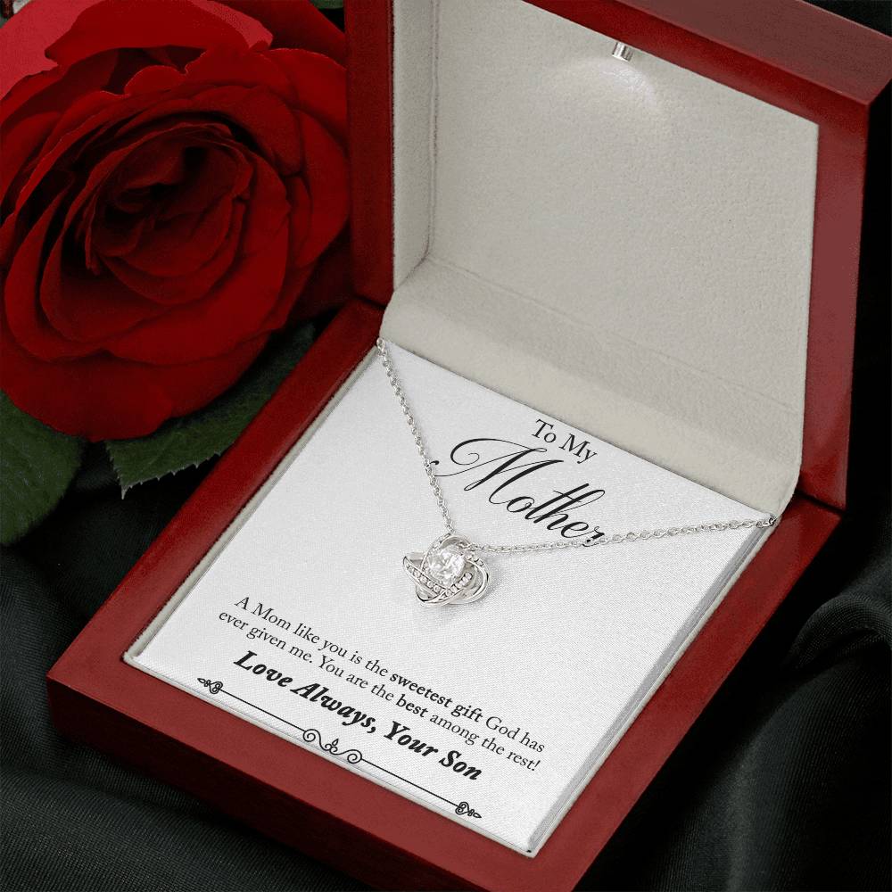 To My Mother, Sweetest Gift - Infinite Love Necklace