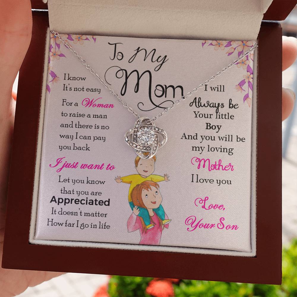 To My Mom, Will Always Be Your Little Boy - Infinite Love Necklace