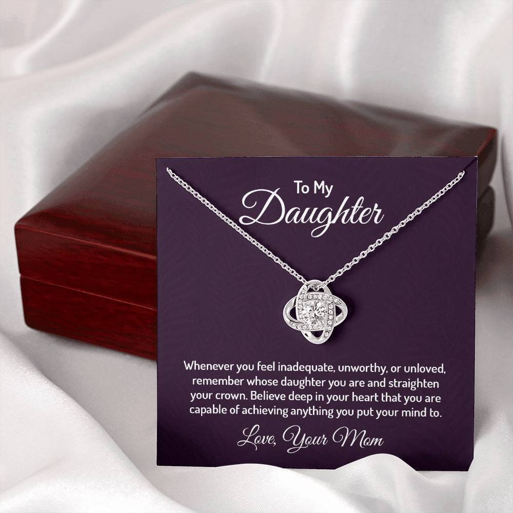 To My Lovely Daughter, In Your Heart - Infinite Love Necklace