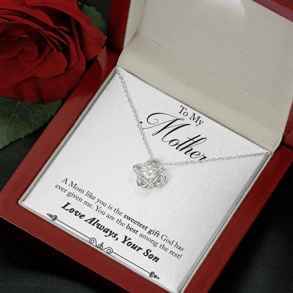 To My Mother, Sweetest Gift - Infinite Love Necklace