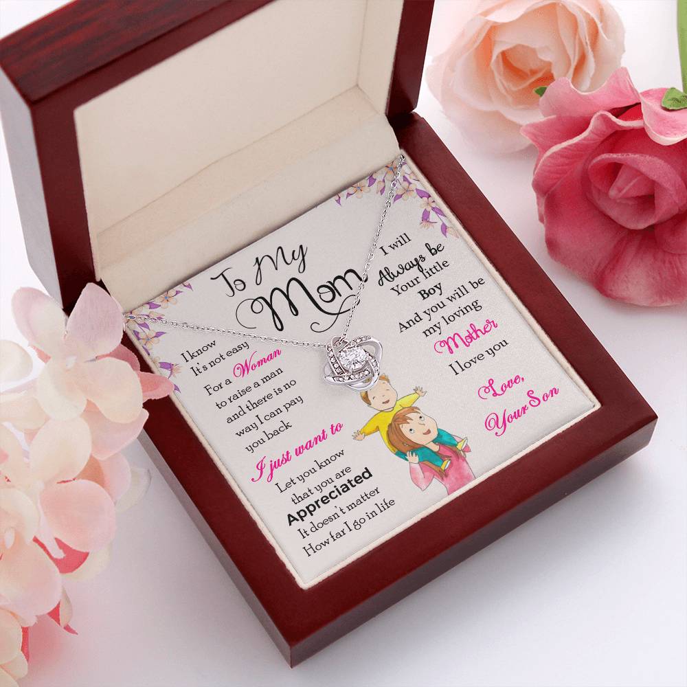 To My Mom, Will Always Be Your Little Boy - Infinite Love Necklace