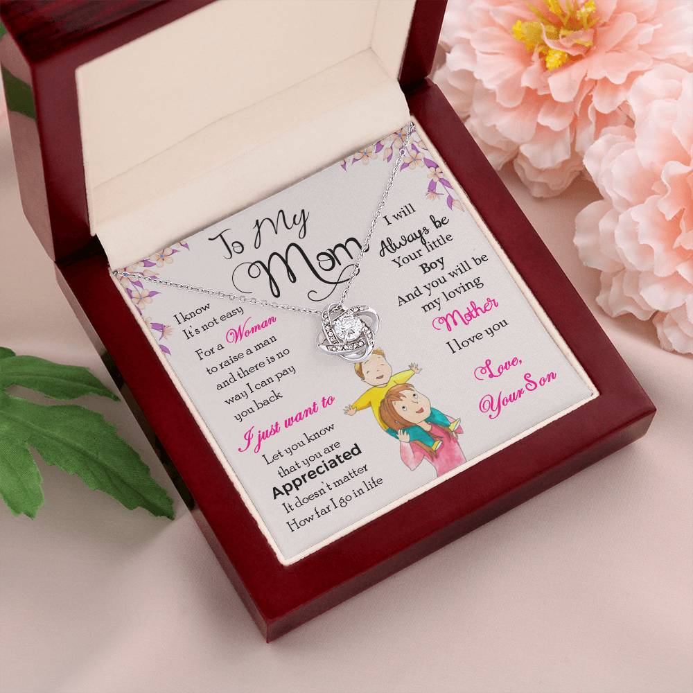 To My Mom, Will Always Be Your Little Boy - Infinite Love Necklace