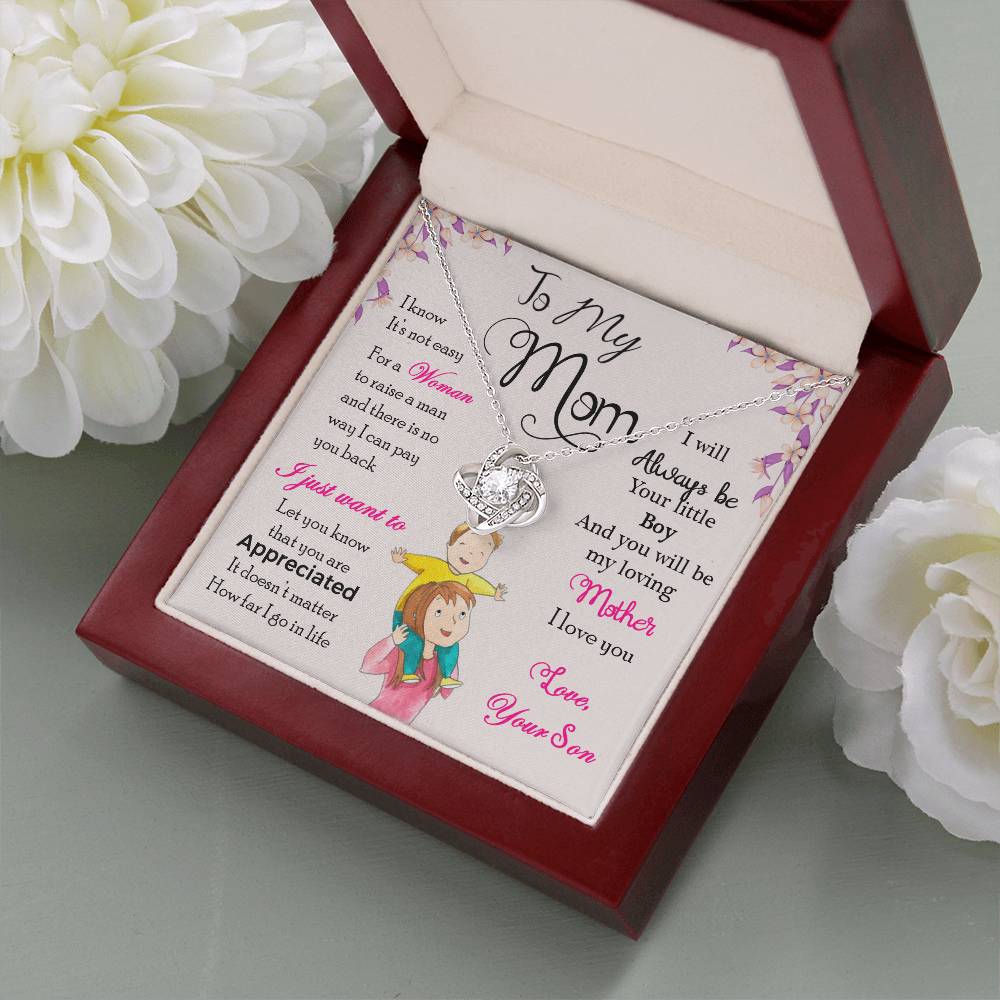 To My Mom, Will Always Be Your Little Boy - Infinite Love Necklace