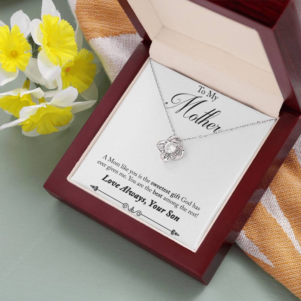 To My Mother, Sweetest Gift - Infinite Love Necklace