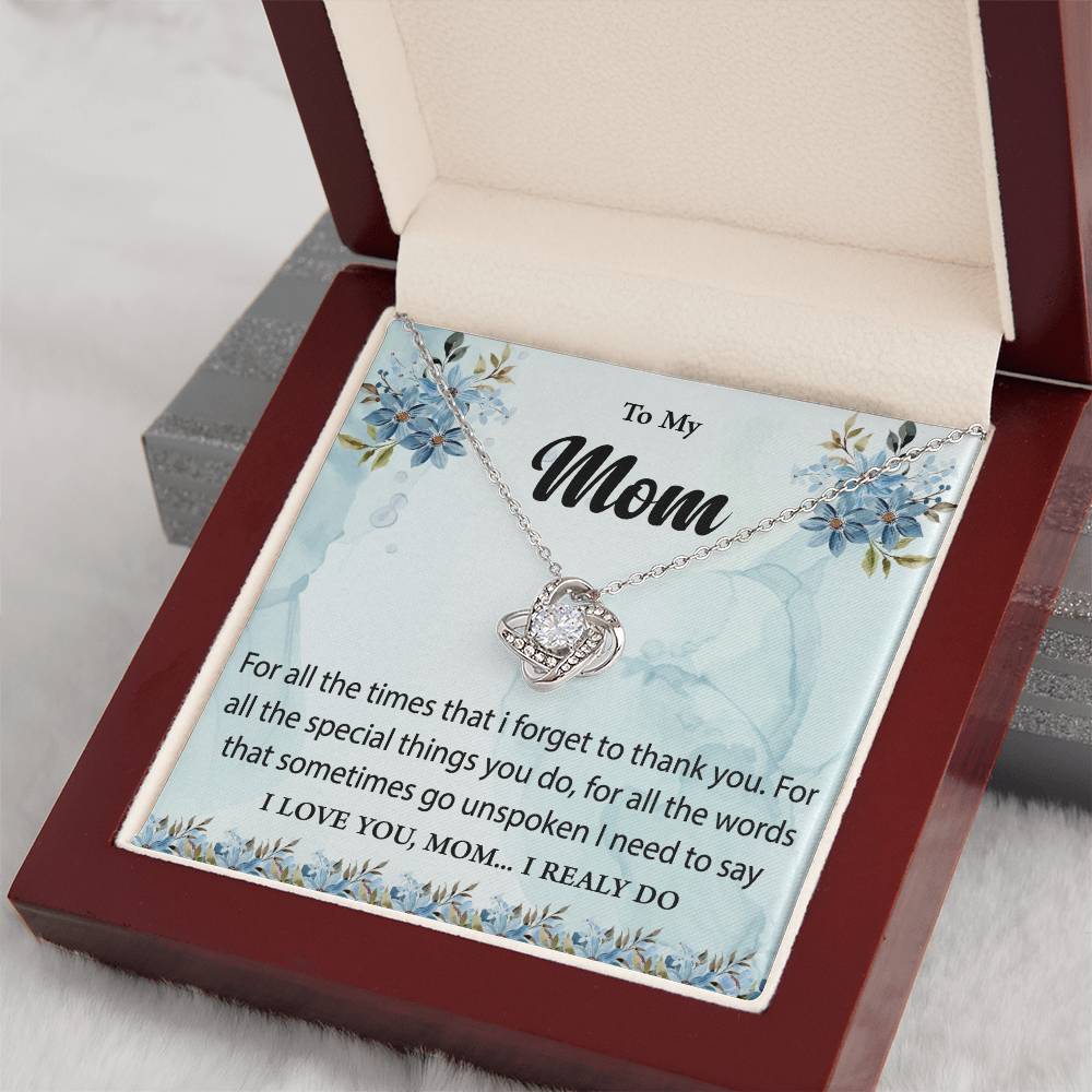 To My Mom, For all the Times - Infinite Love Necklace