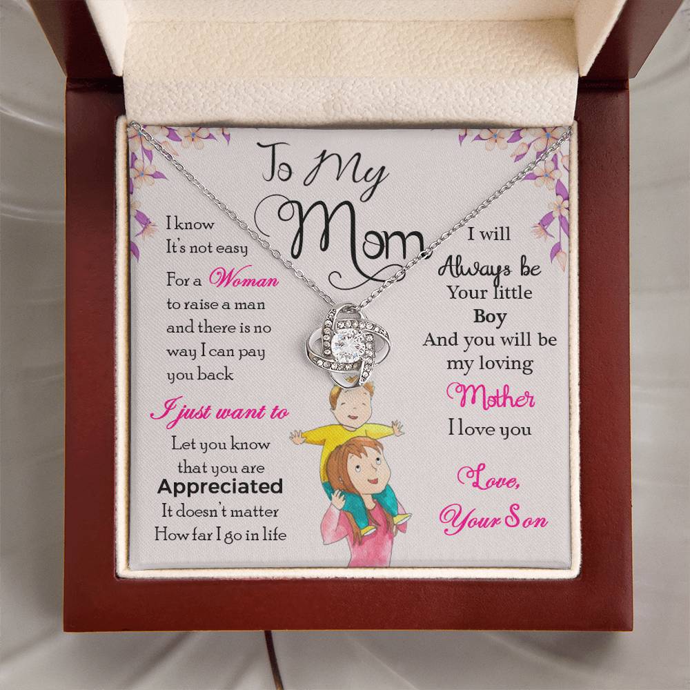 To My Mom, Will Always Be Your Little Boy - Infinite Love Necklace