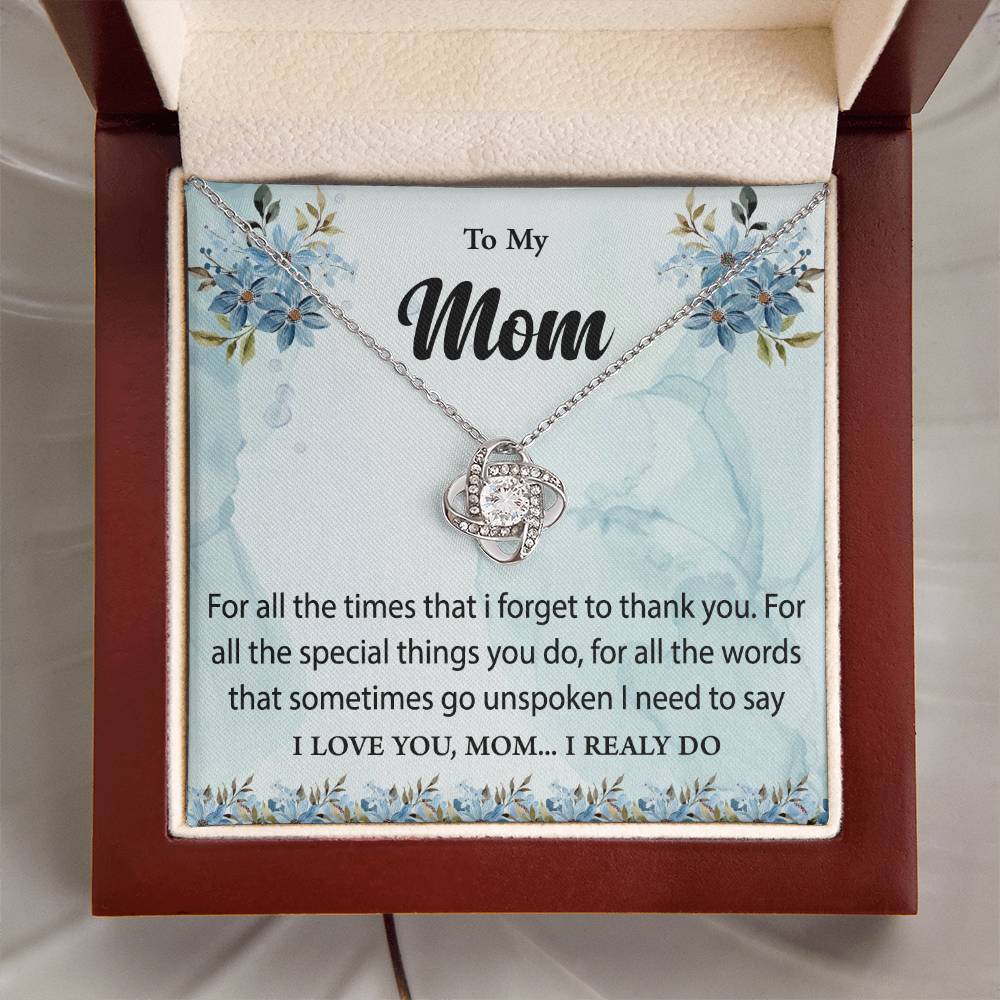 To My Mom, For all the Times - Infinite Love Necklace