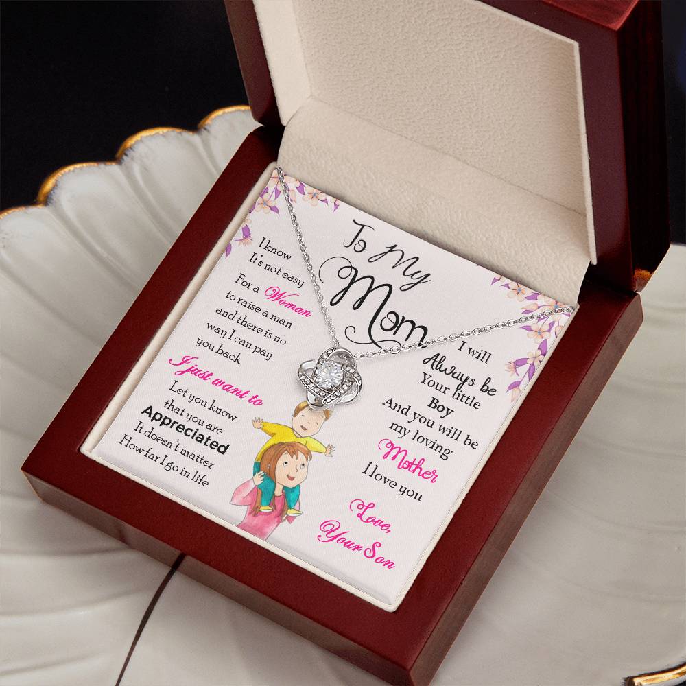 To My Mom, Will Always Be Your Little Boy - Infinite Love Necklace