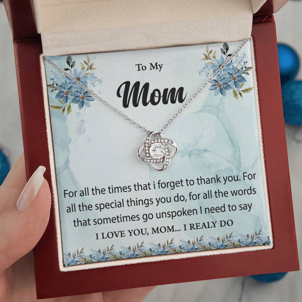 To My Mom, For all the Times - Infinite Love Necklace