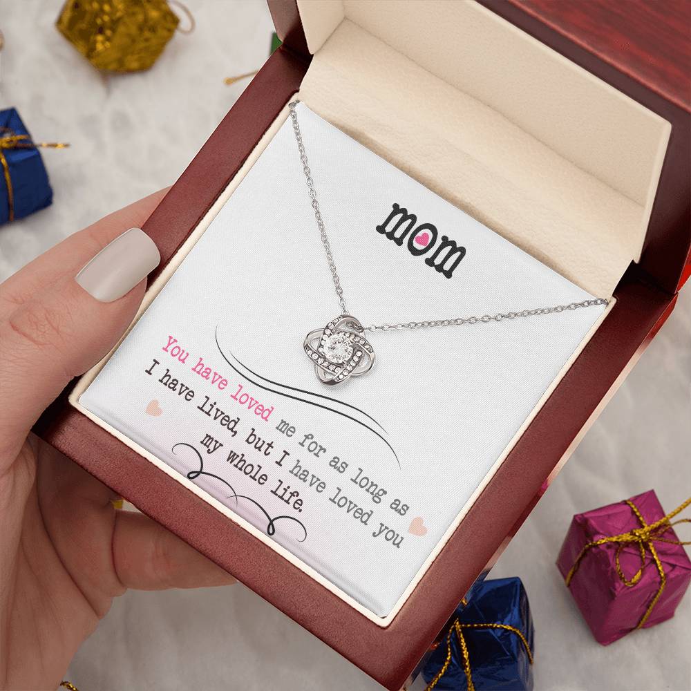 To My Mom, I Loved You My Whole Life - Infinite Love Necklace